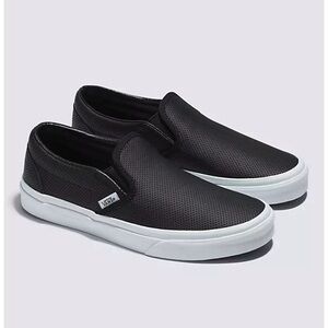 MAROON VANS SLIP ON PERF LEATHER WOMEN SIZE 6